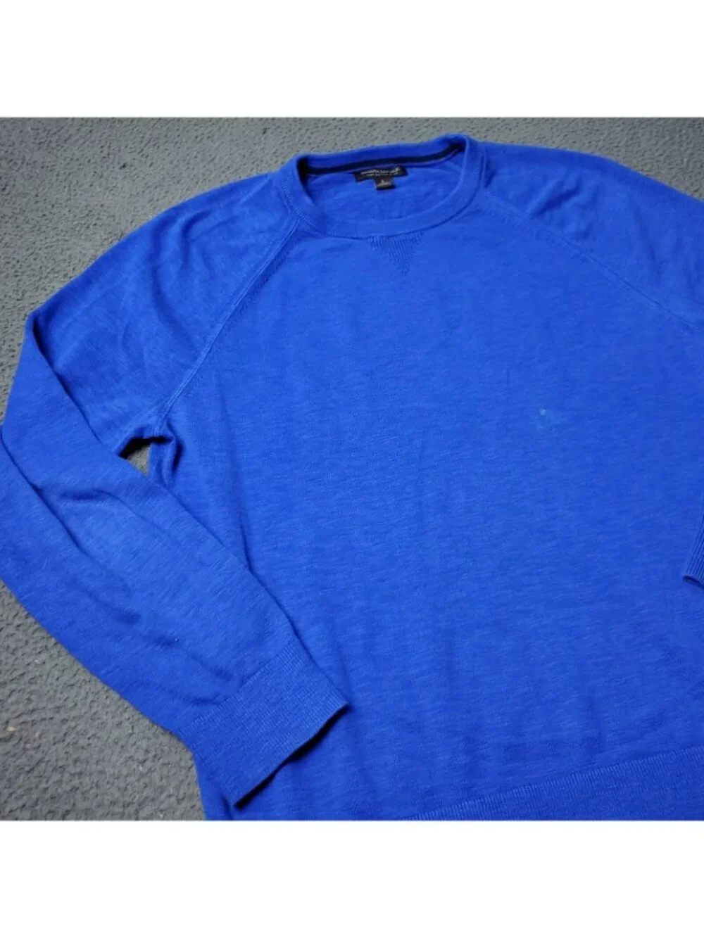 Banana Republic Sweater Mens L Large Blue Pullover Cotton Crew Neck Casual